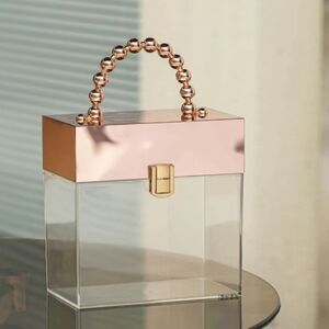 At Home Elegant Transparent Decorative Purse Shaped Storage Box